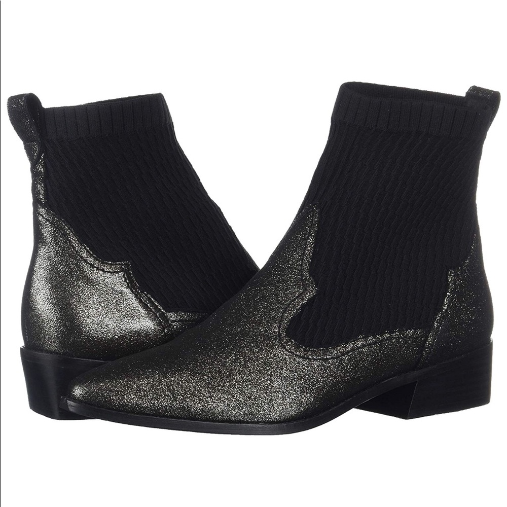 Cecelia New York Tomas Boot Wm Pewter/Blk Size 6B